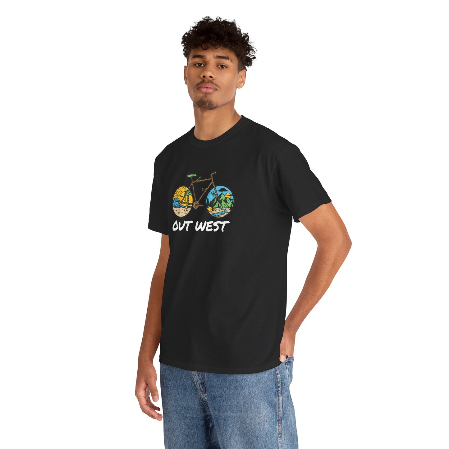 Out West Bike Unisex Heavy Cotton Tee