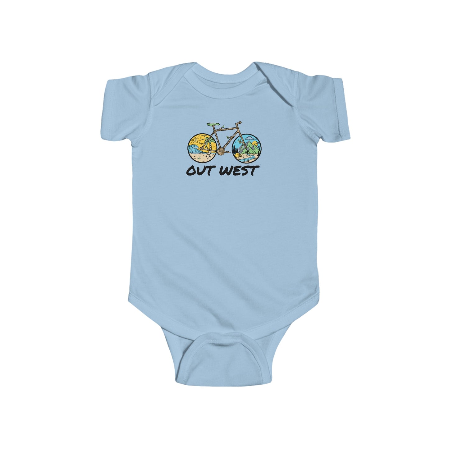 Out West Bike Infant Fine Jersey Bodysuit