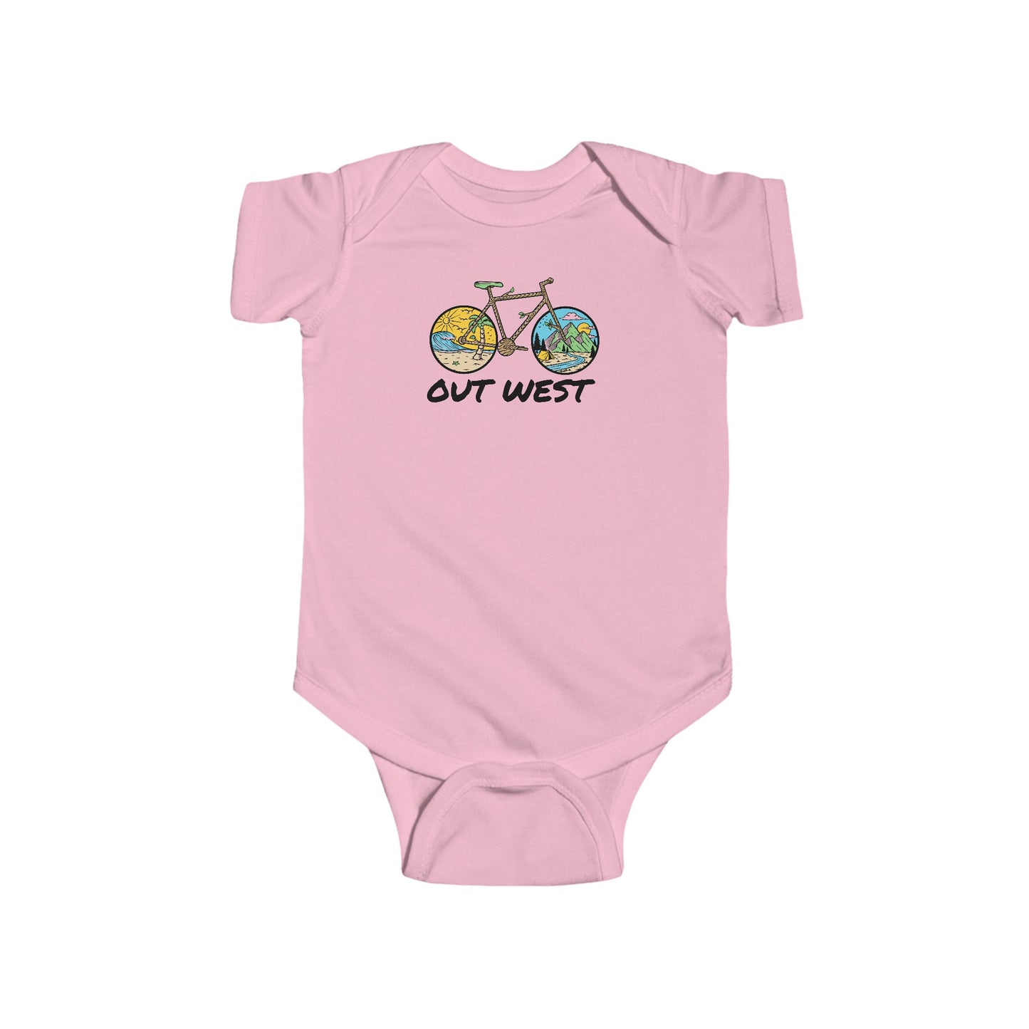 Out West Bike Infant Fine Jersey Bodysuit