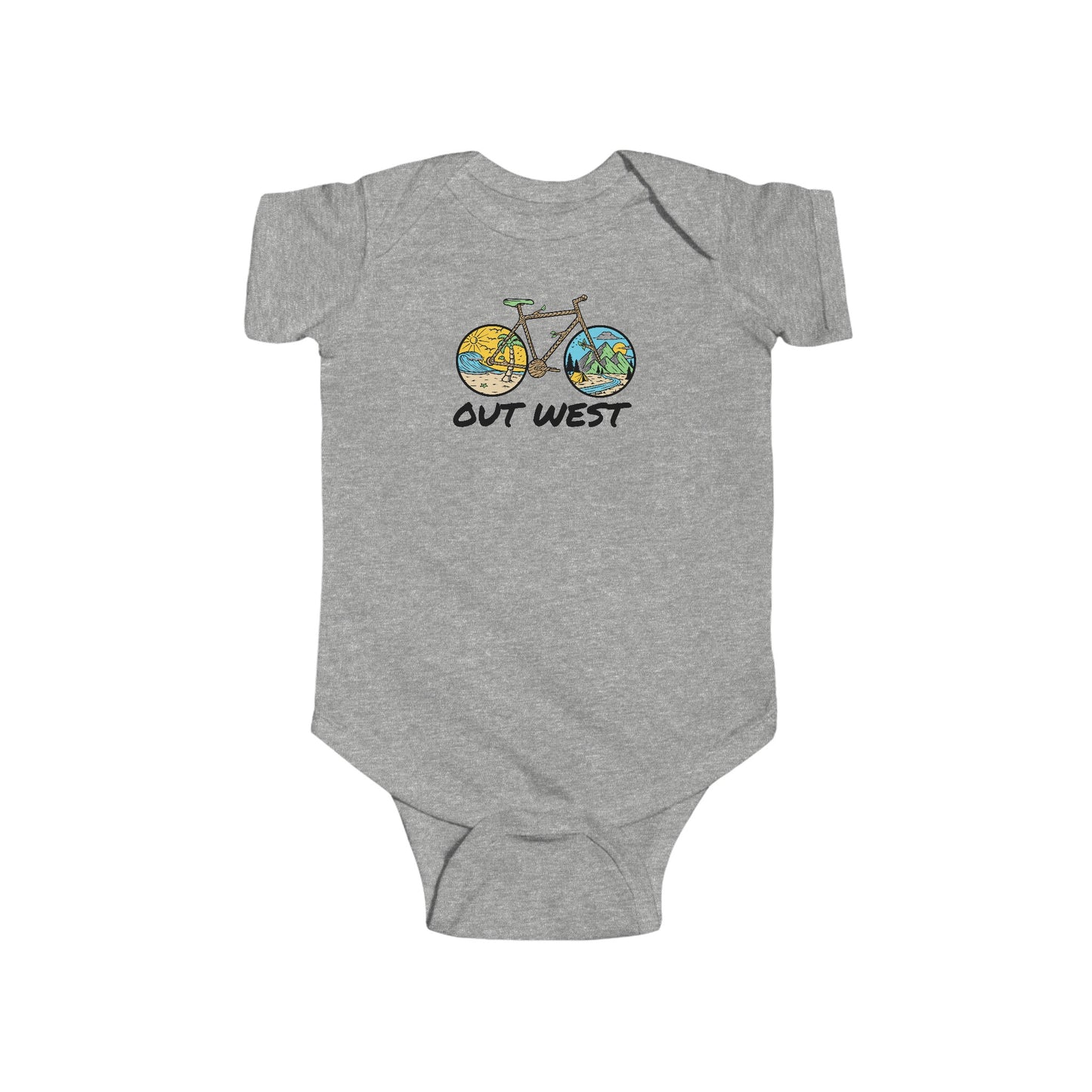 Out West Bike Infant Fine Jersey Bodysuit