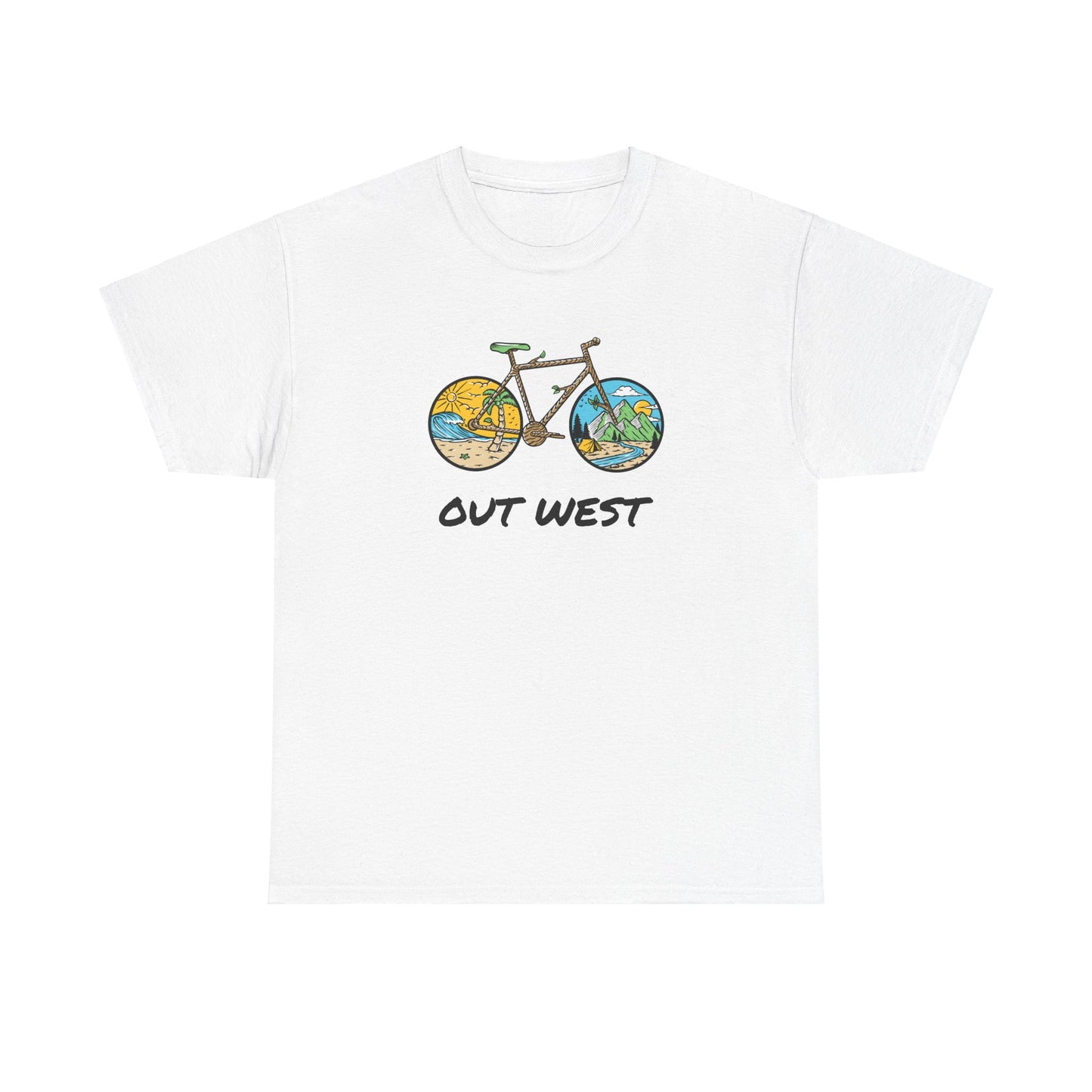 Out West Bike Unisex Heavy Cotton Tee