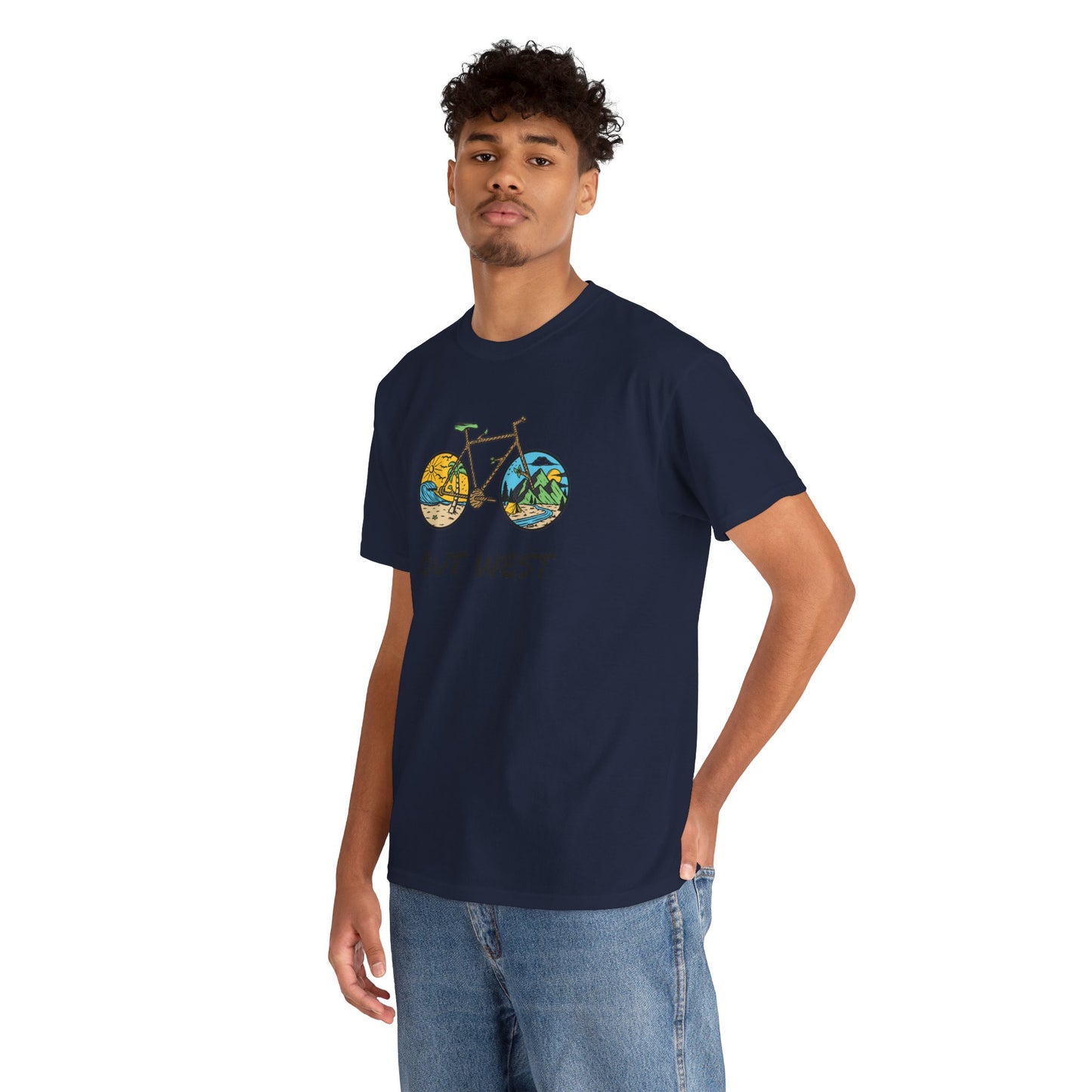 Out West Bike Unisex Heavy Cotton Tee