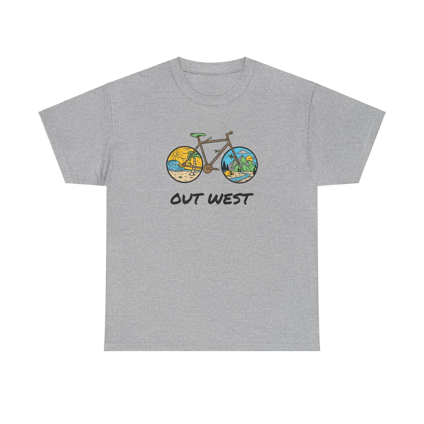 Out West Bike Unisex Heavy Cotton Tee