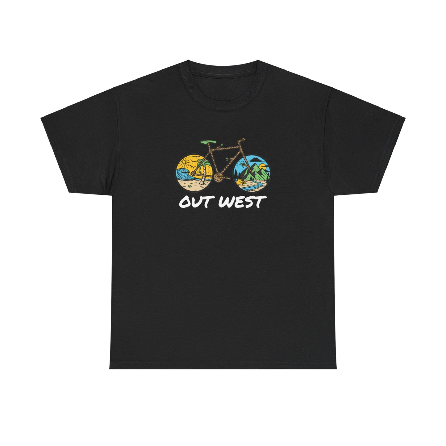 Out West Bike Unisex Heavy Cotton Tee