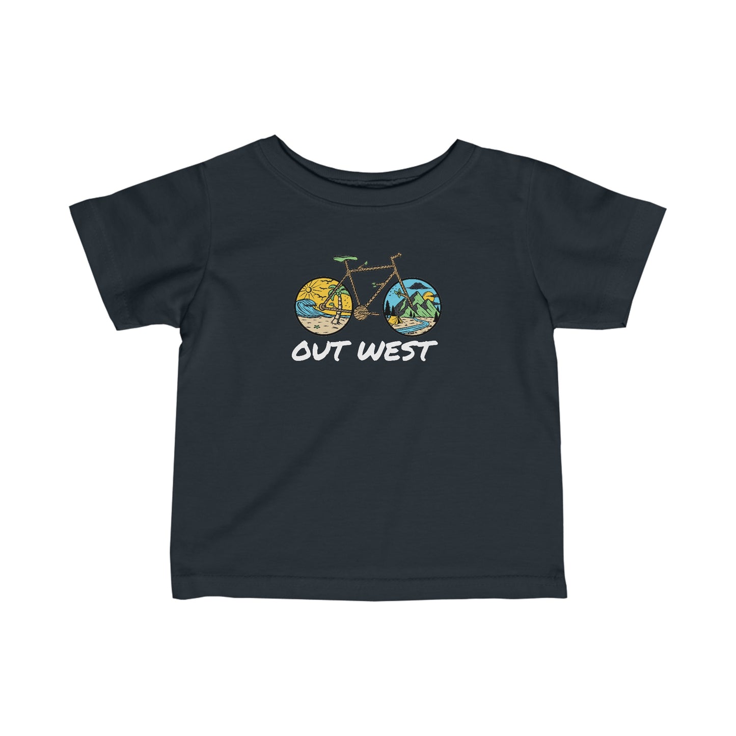 Out West Bike Infant Fine Jersey Tee