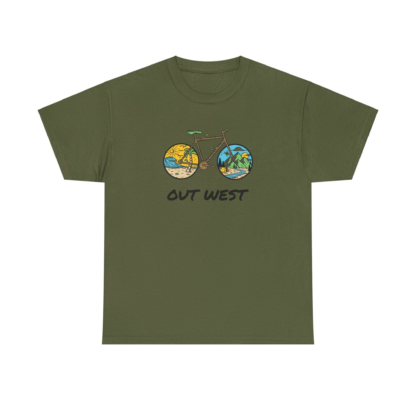 Out West Bike Unisex Heavy Cotton Tee