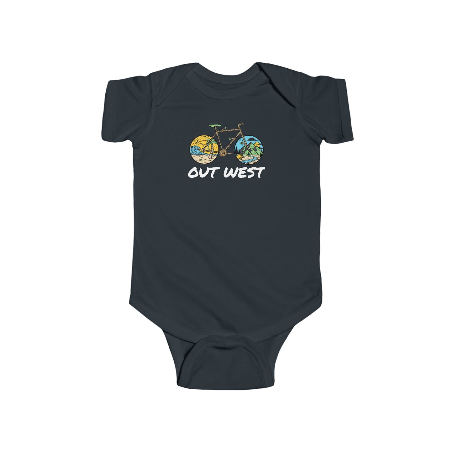 Out West Bike Infant Fine Jersey Bodysuit