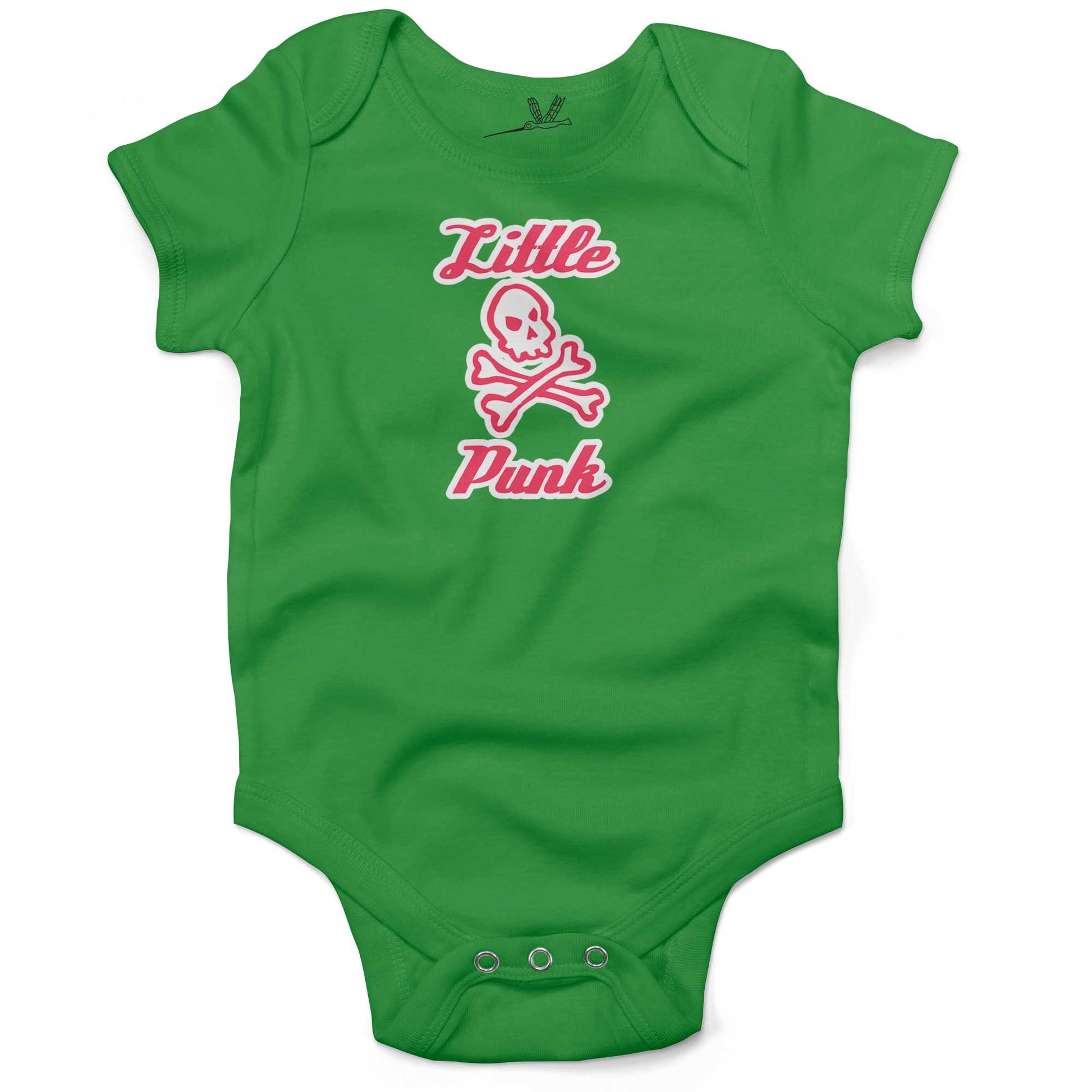 Little Punk Infant Bodysuit-Grass Green-3-6 months