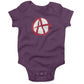 Anarchy Symbol Infant Bodysuit or Raglan Tee-Organic Purple-3-6 months