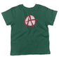 Anarchy Symbol Toddler Shirt-Kelly Green-2T