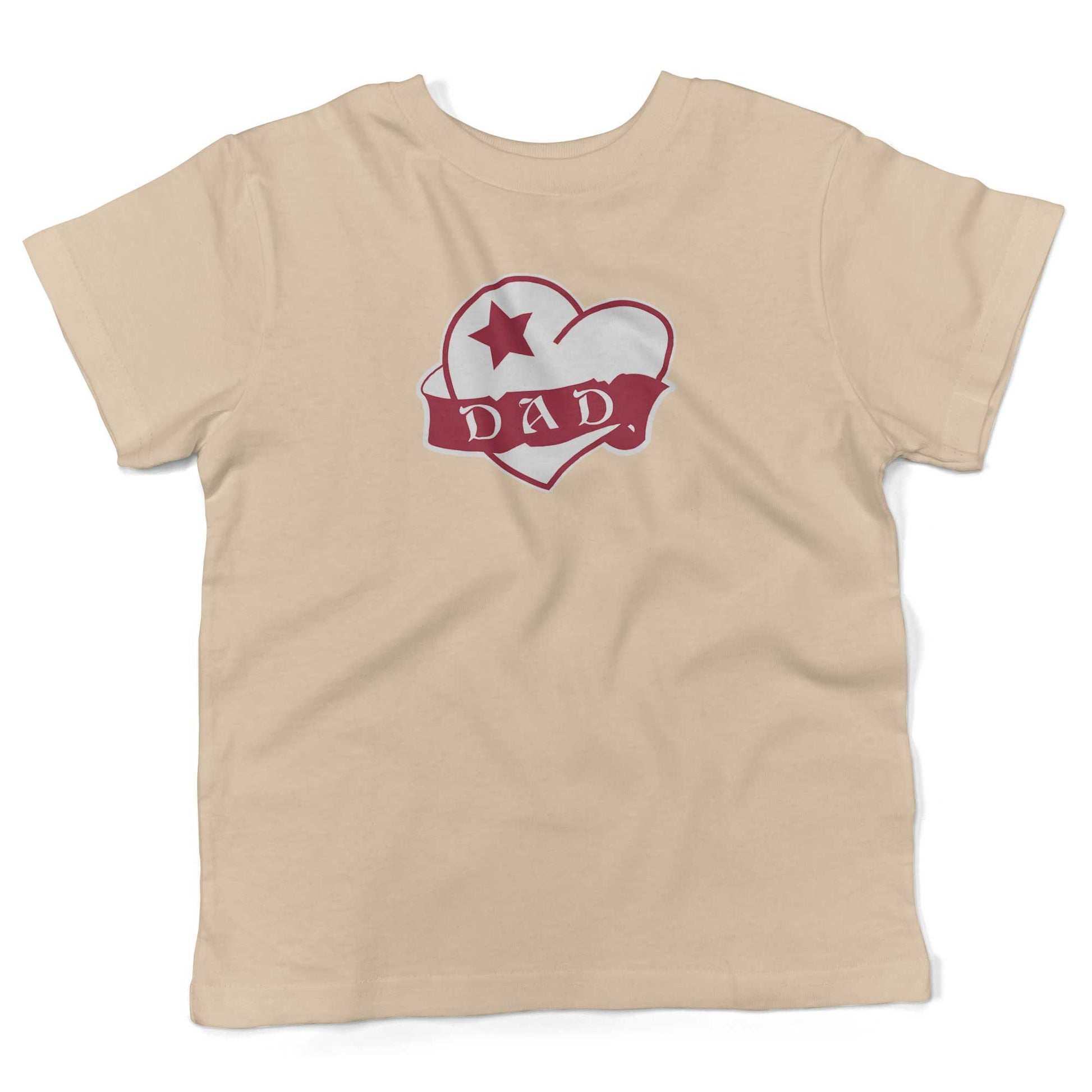 Dad Tattoo Heart Toddler Shirt-Organic Natural-2T