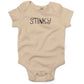 Stinky Infant Bodysuit or Raglan Baby Tee-Organic Natural-3-6 months