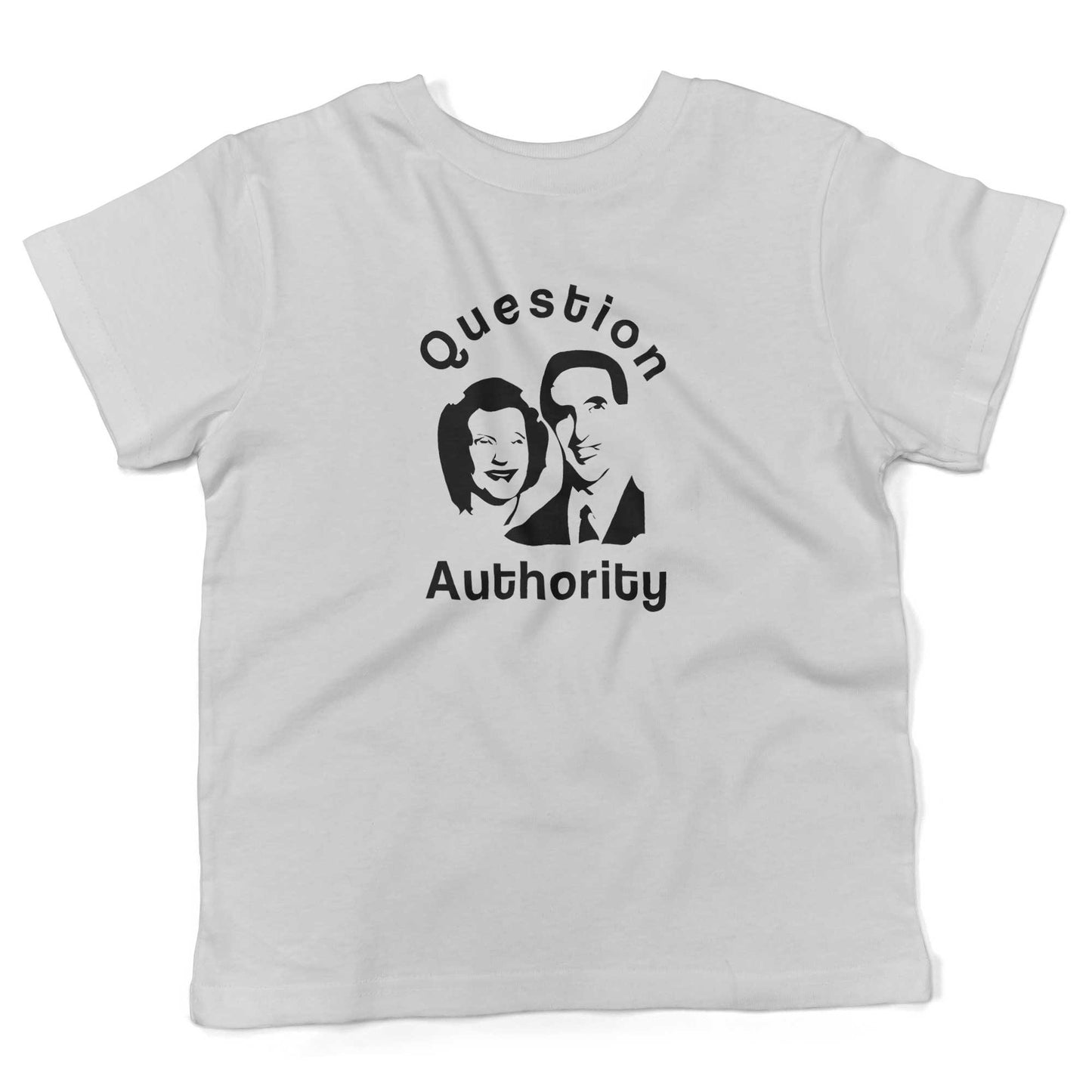 Question Authority Toddler Shirt-White-2T