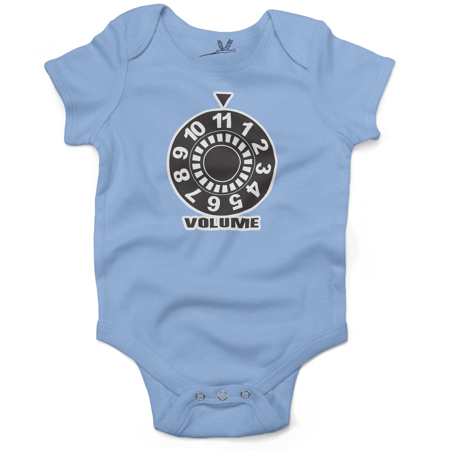 Turn It Up To 11 Infant Bodysuit or Raglan Baby Tee-Organic Baby Blue-3-6 months