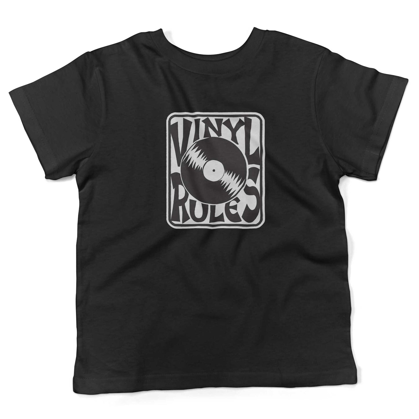 Vinyl Rules Toddler Shirt-Organic Black-2T