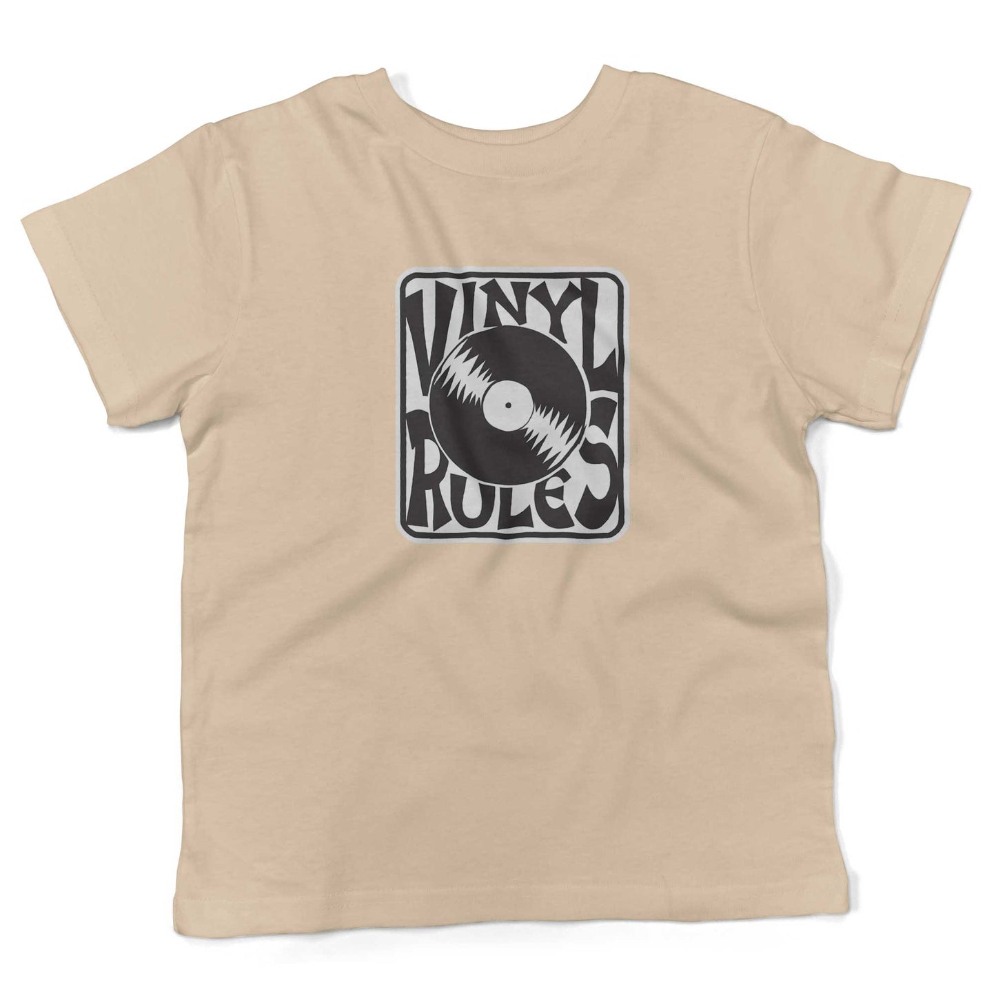 Vinyl Rules Toddler Shirt-Organic Natural-2T