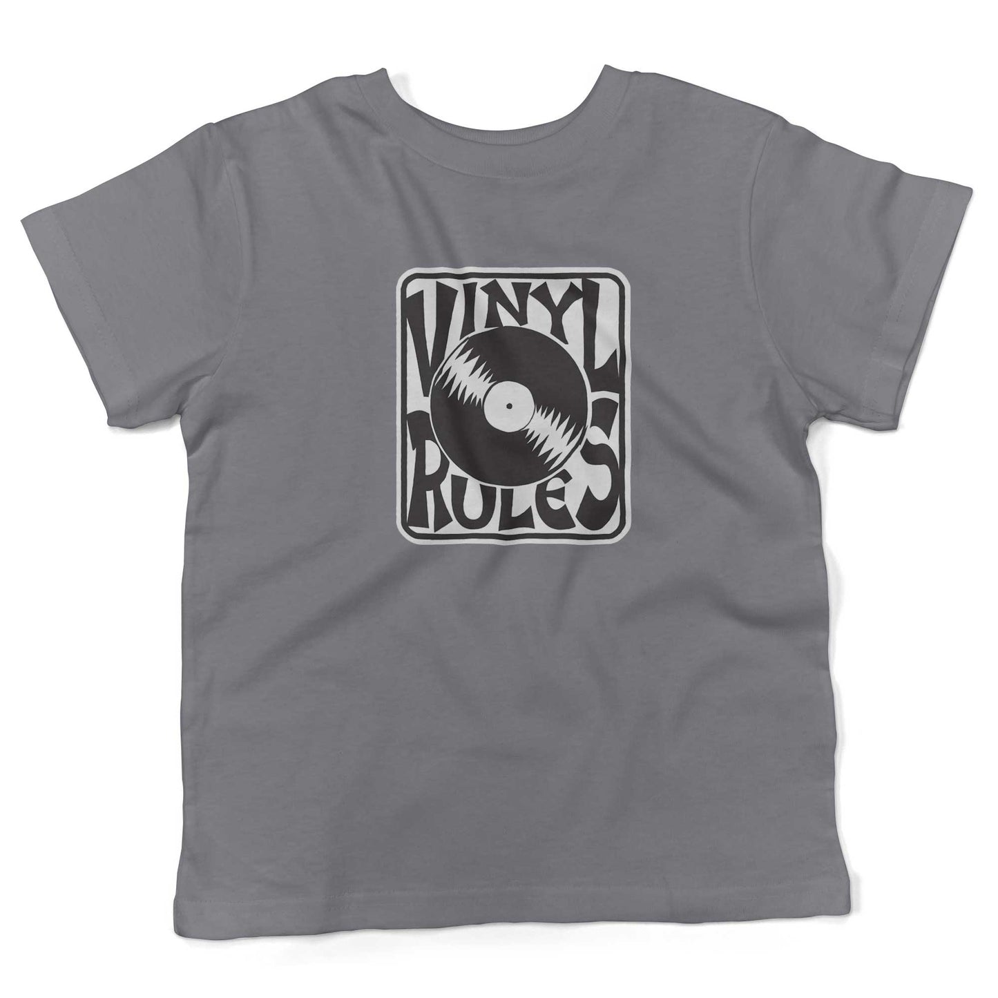 Vinyl Rules Toddler Shirt-Slate-2T