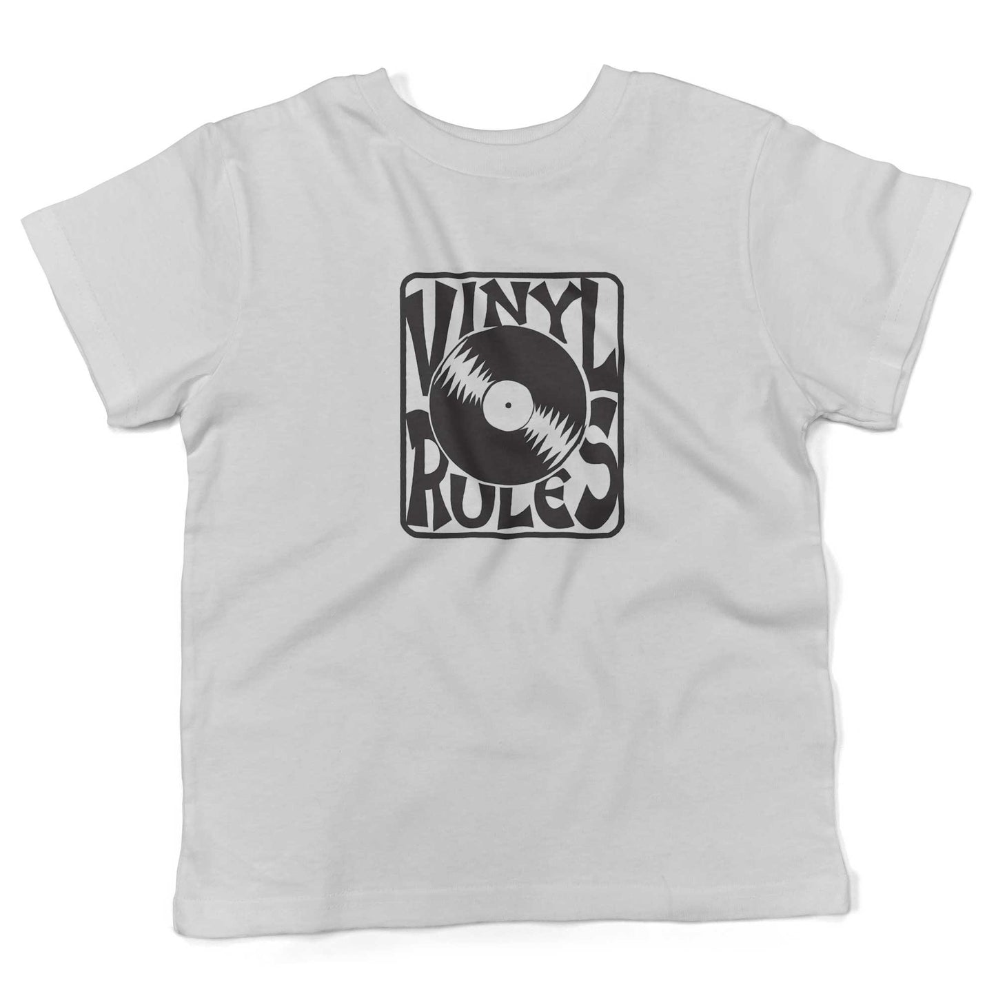 Vinyl Rules Toddler Shirt-White-2T