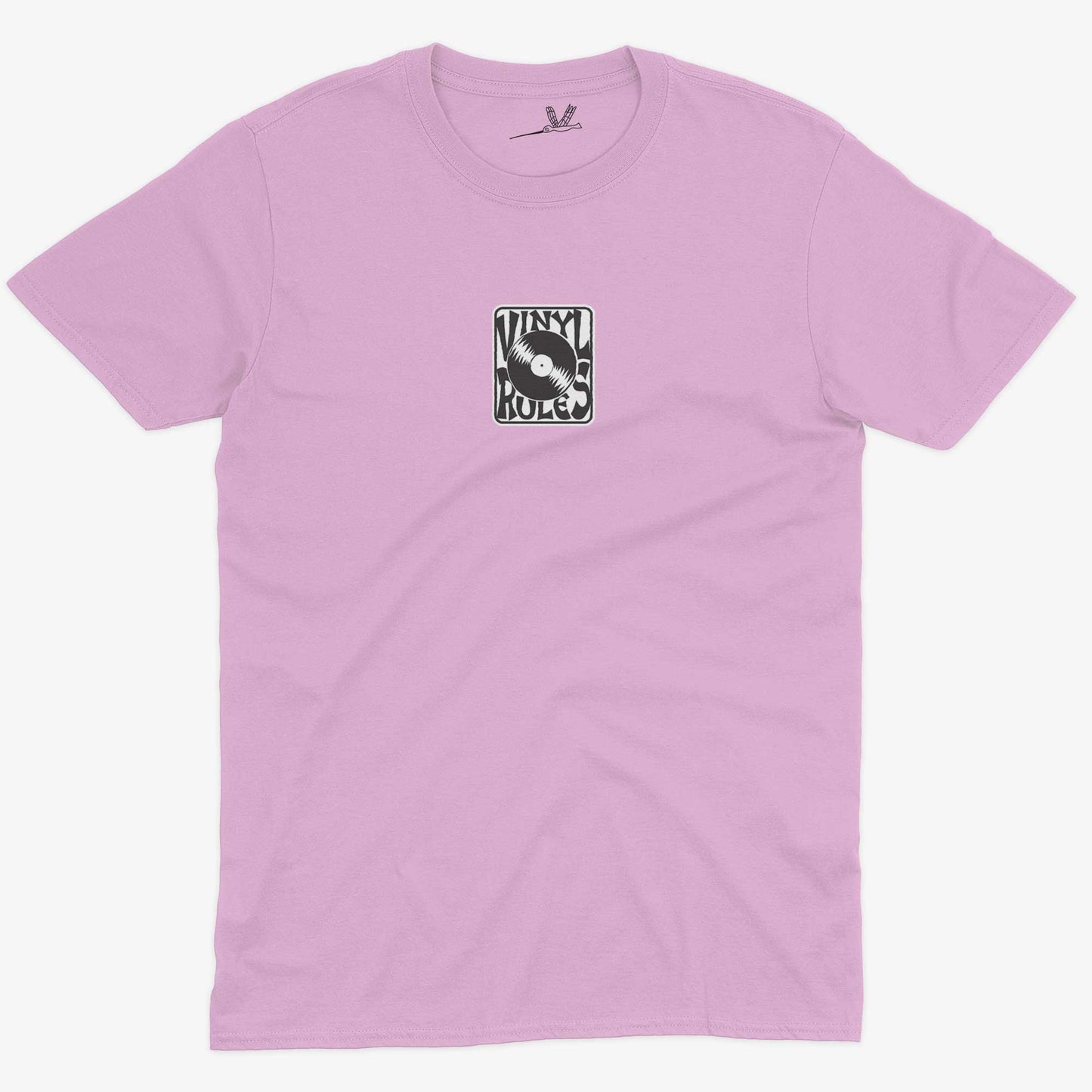 Vinyl Rules Unisex Or Women's Cotton T-shirt-Pink-Unisex