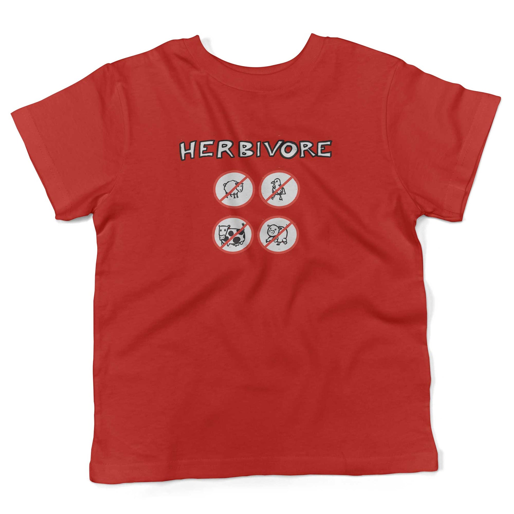 Herbivore Toddler Shirt-Red-2T