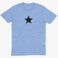 Star Unisex Or Women's Cotton T-shirt-Organic Baby Blue-Unisex