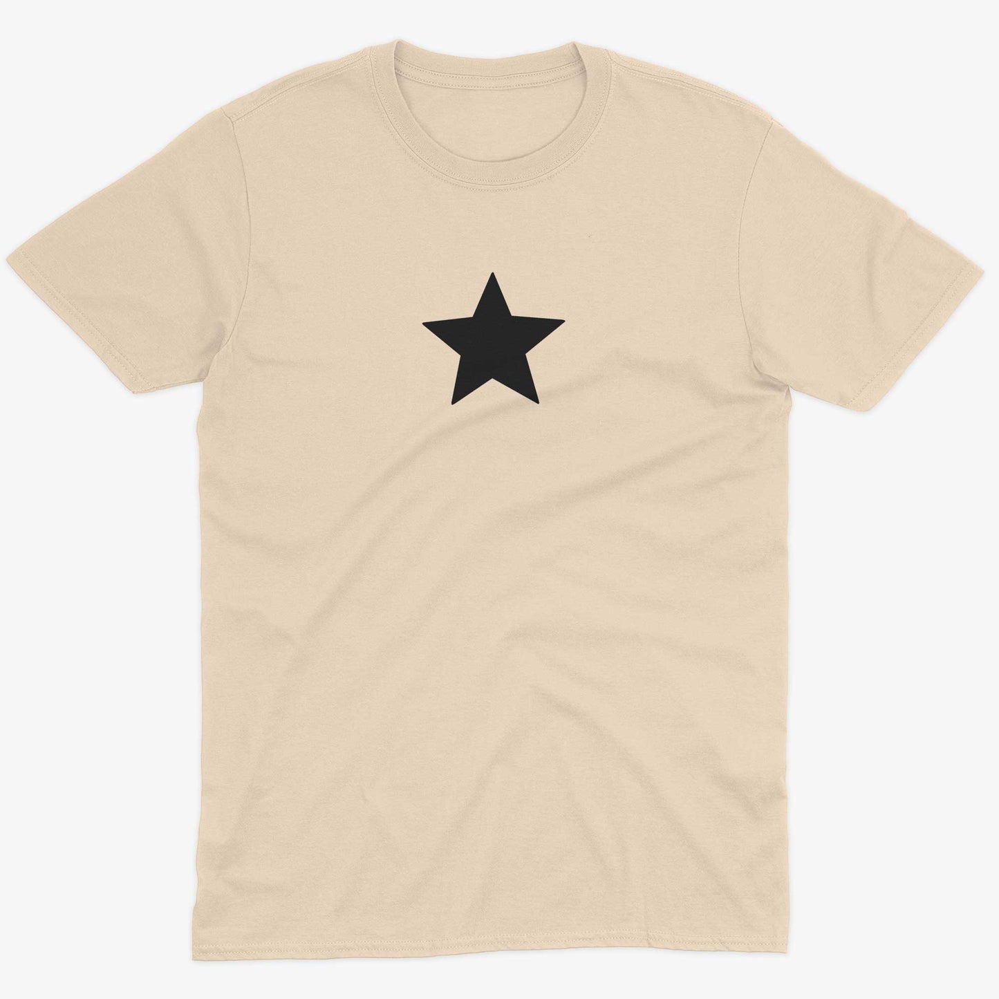 Star Unisex Or Women's Cotton T-shirt-Organic Natural-Unisex