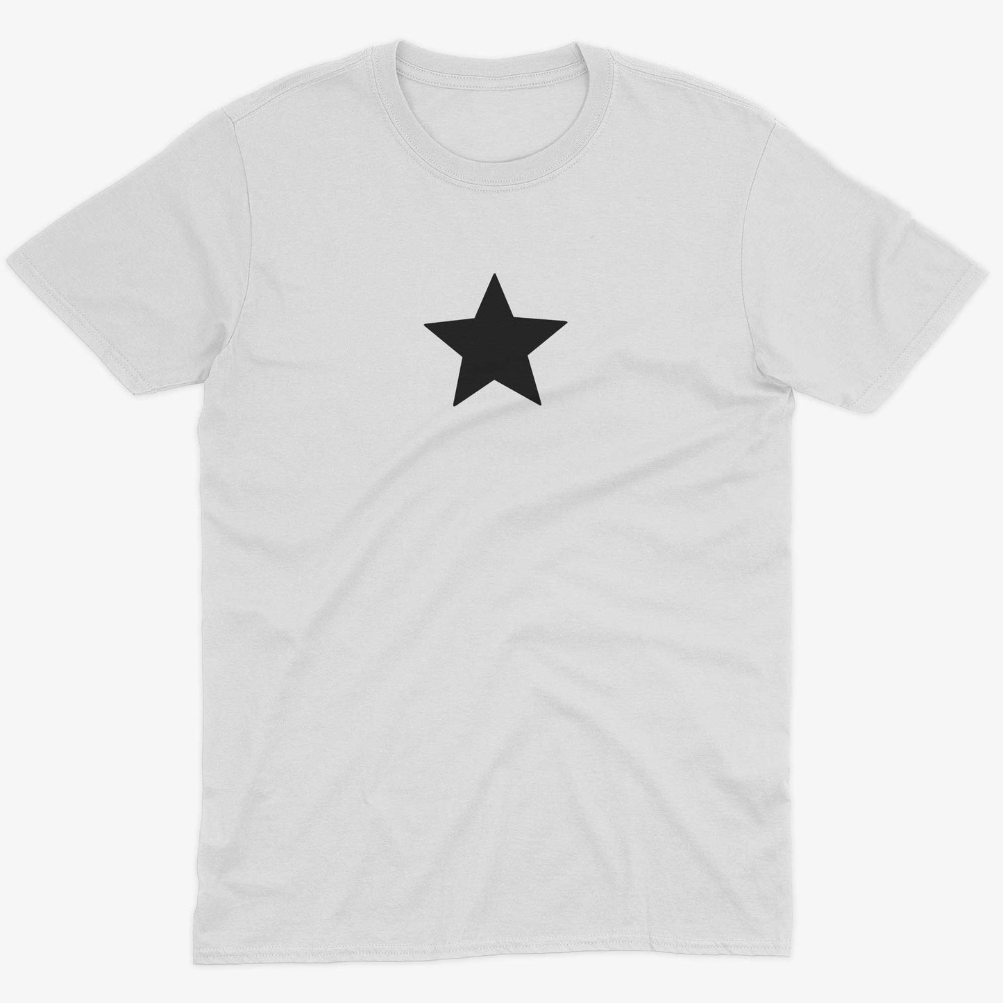 Star Unisex Or Women's Cotton T-shirt-White-Unisex