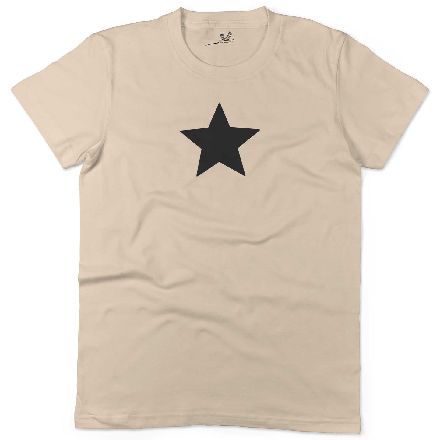 Star Unisex Or Women's Cotton T-shirt-Organic Natural-Women