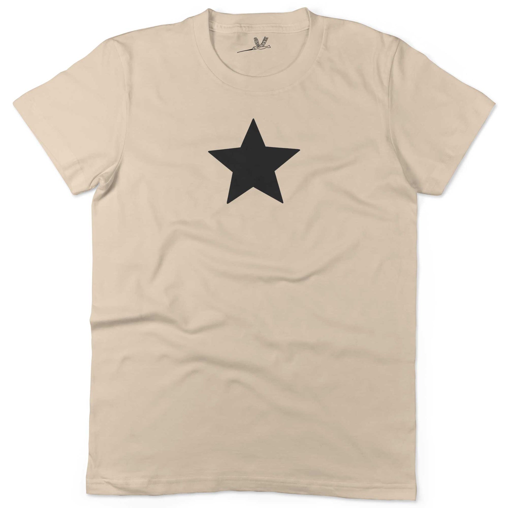 Star Unisex Or Women's Cotton T-shirt-Organic Natural-Women