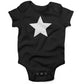 Five Point Star Infant Bodysuit-Organic Black-White Star