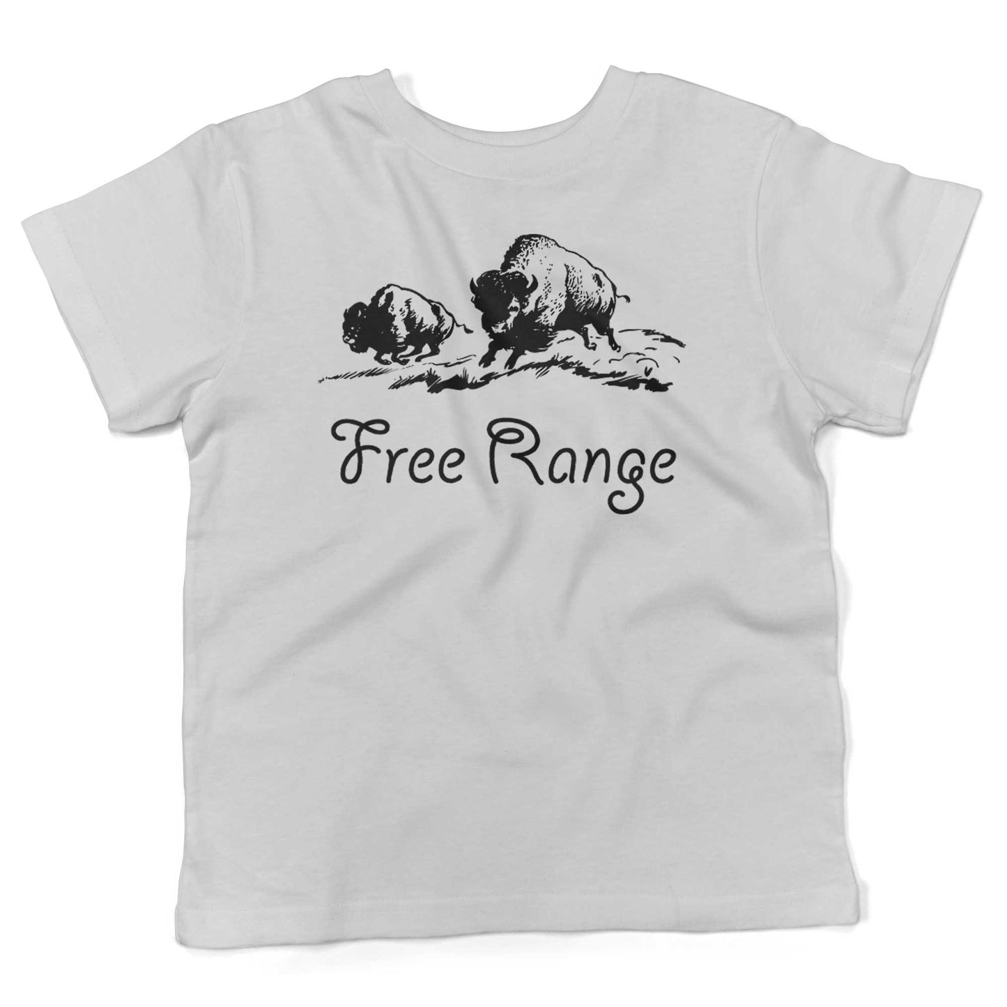 Where The Buffalo Roam Toddler Shirt-White-2T