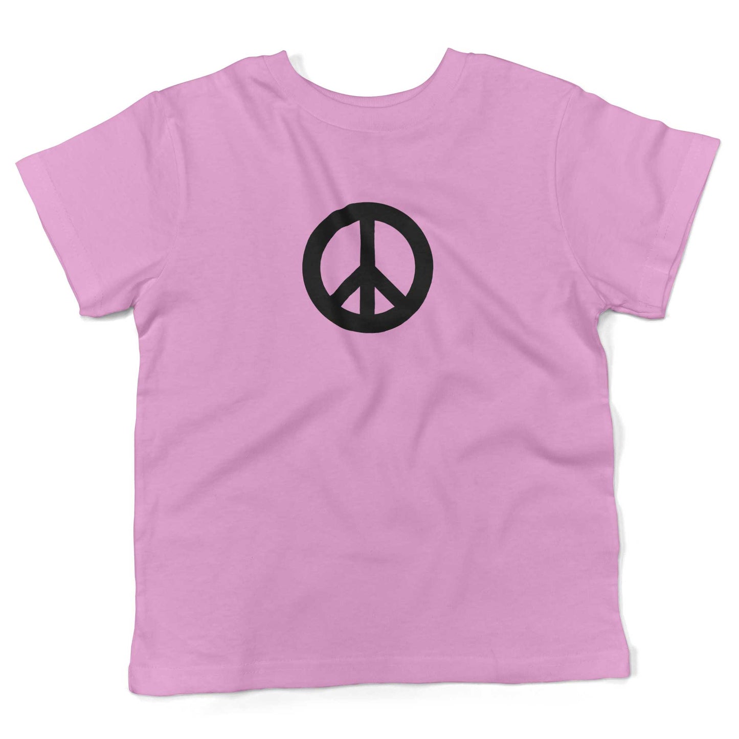 Peace Sign Toddler Shirt-Organic Pink-2T