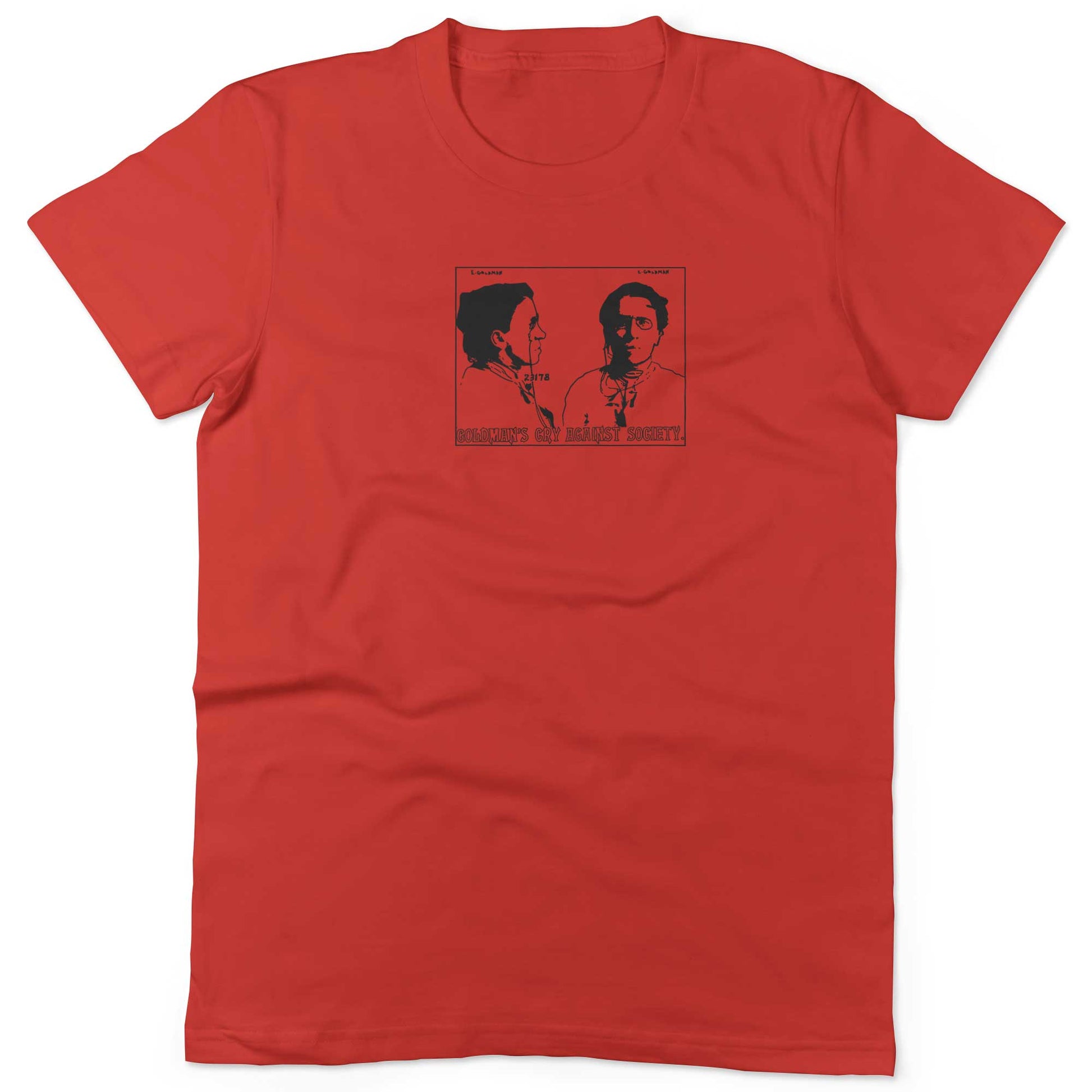 Emma Goldman Unisex Or Women's Cotton T-shirt-Red-Women