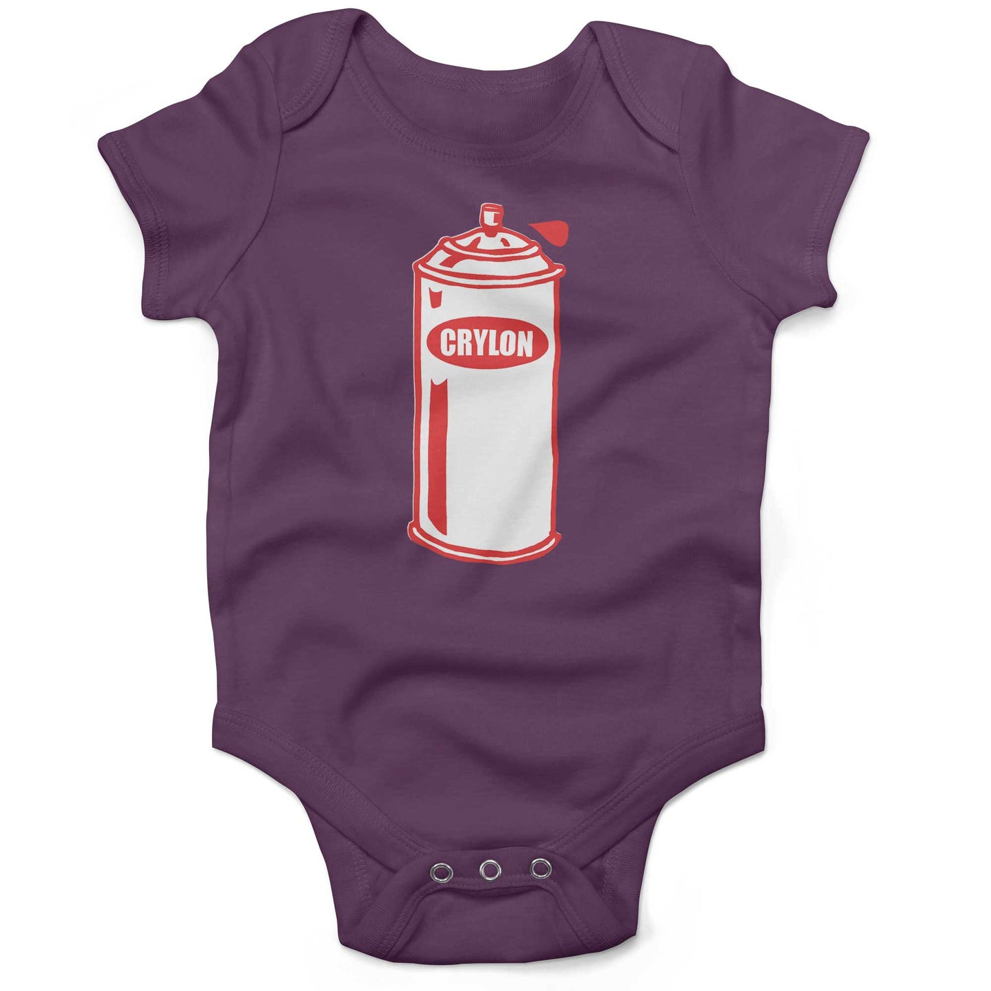 Crylon Cans Infant Bodysuit or Raglan Tee-Organic Purple-3-6 months