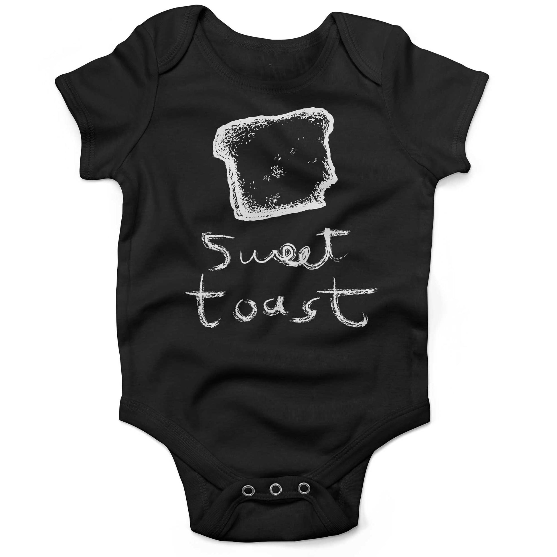 Sweet Toast Infant Bodysuit or Raglan Tee-Organic Black-3-6 months