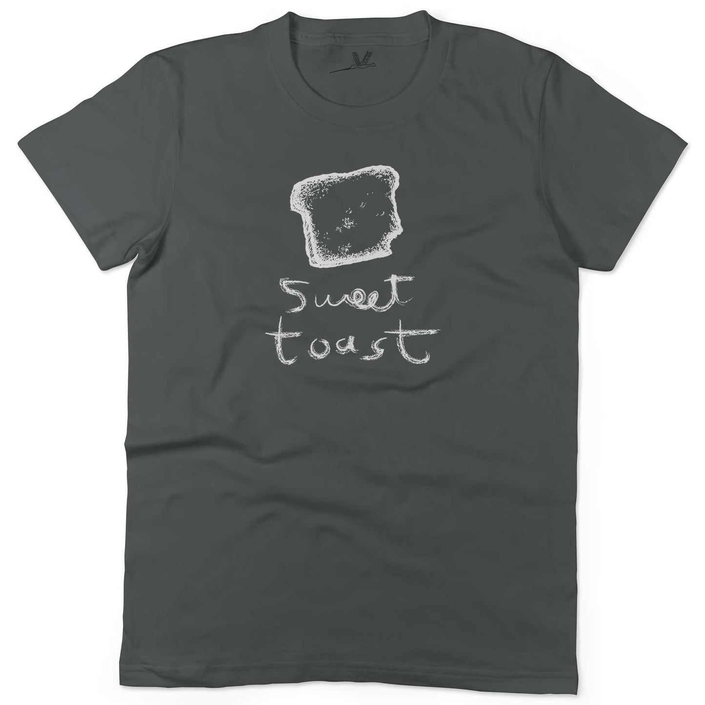 Sweet Toast Unisex Or Women's Cotton T-shirt-Asphalt-Woman