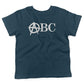 Punk Rock Alphabet Toddler Shirt-Organic Pacific Blue-2T