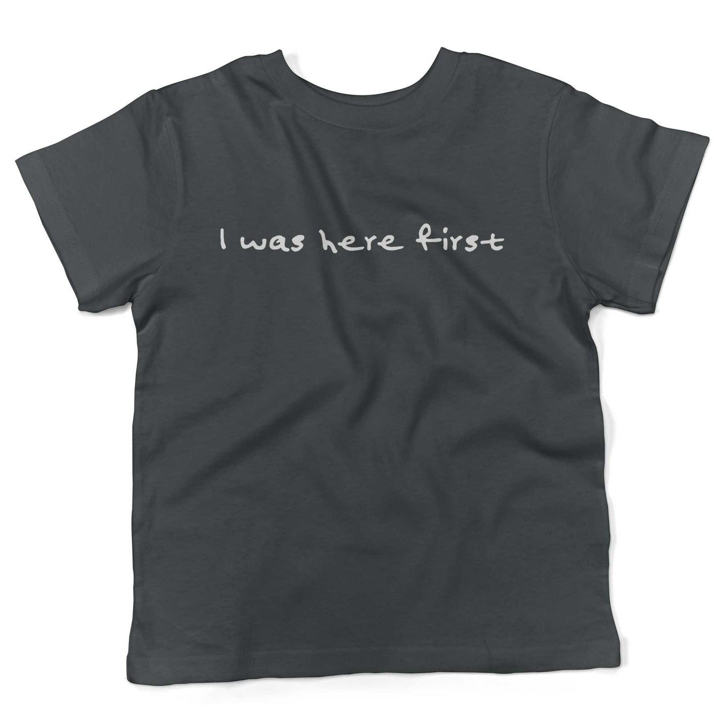 I Was Here First Toddler Shirt-Asphalt-2T