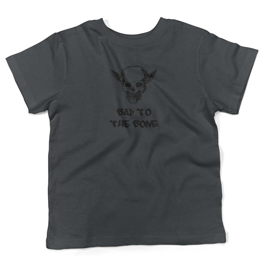 Bad To The Bone Toddler Shirt-Asphalt-2T