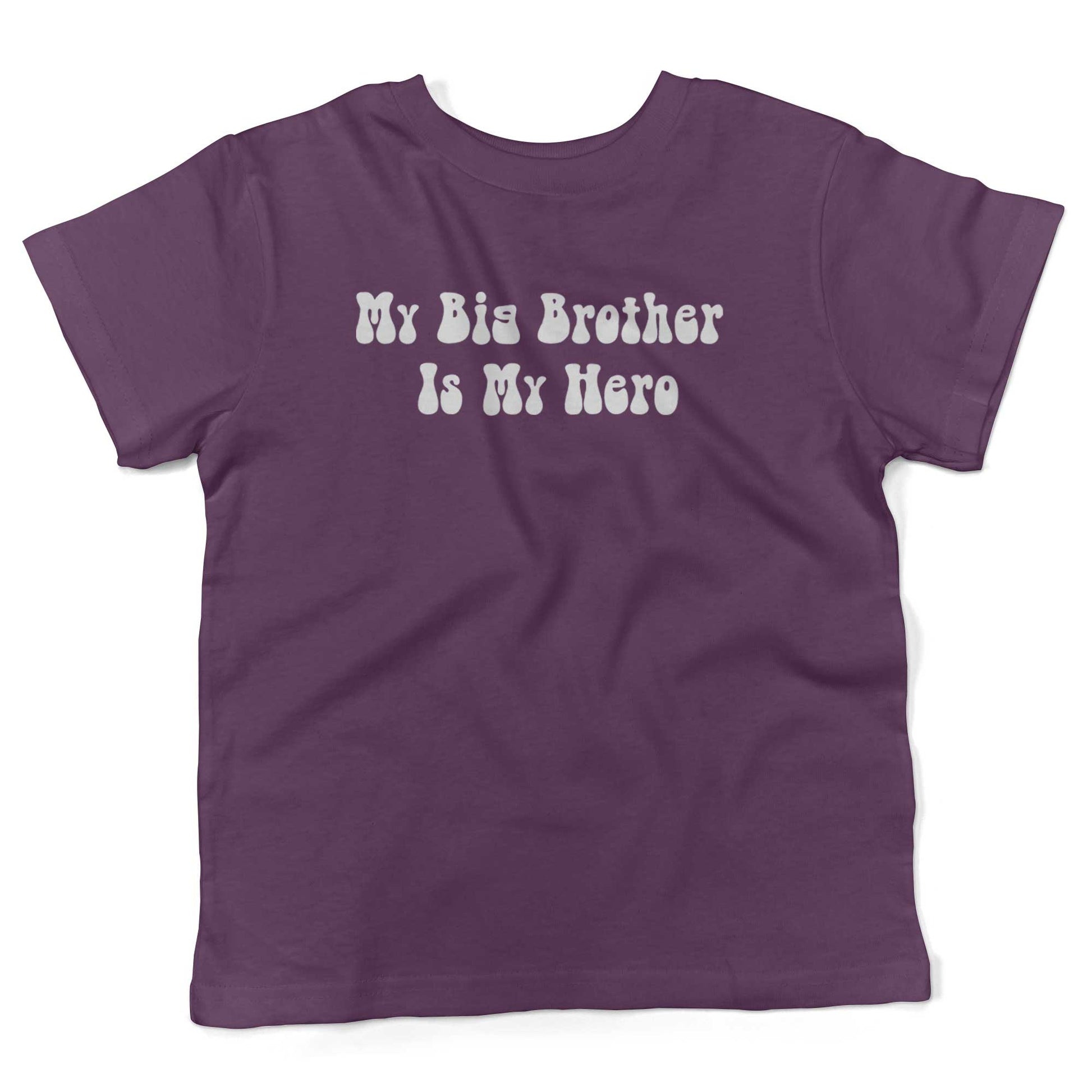 My Big Brother Is My Hero Toddler Shirt-Organic Purple-2T