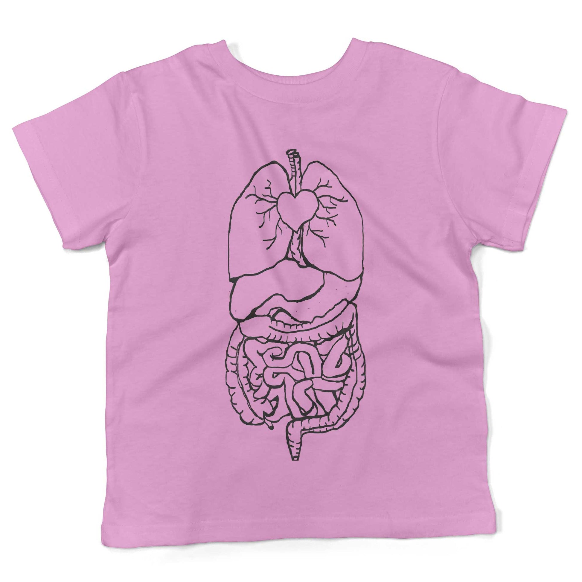 Digestive System Toddler Shirt-Organic Pink-2T