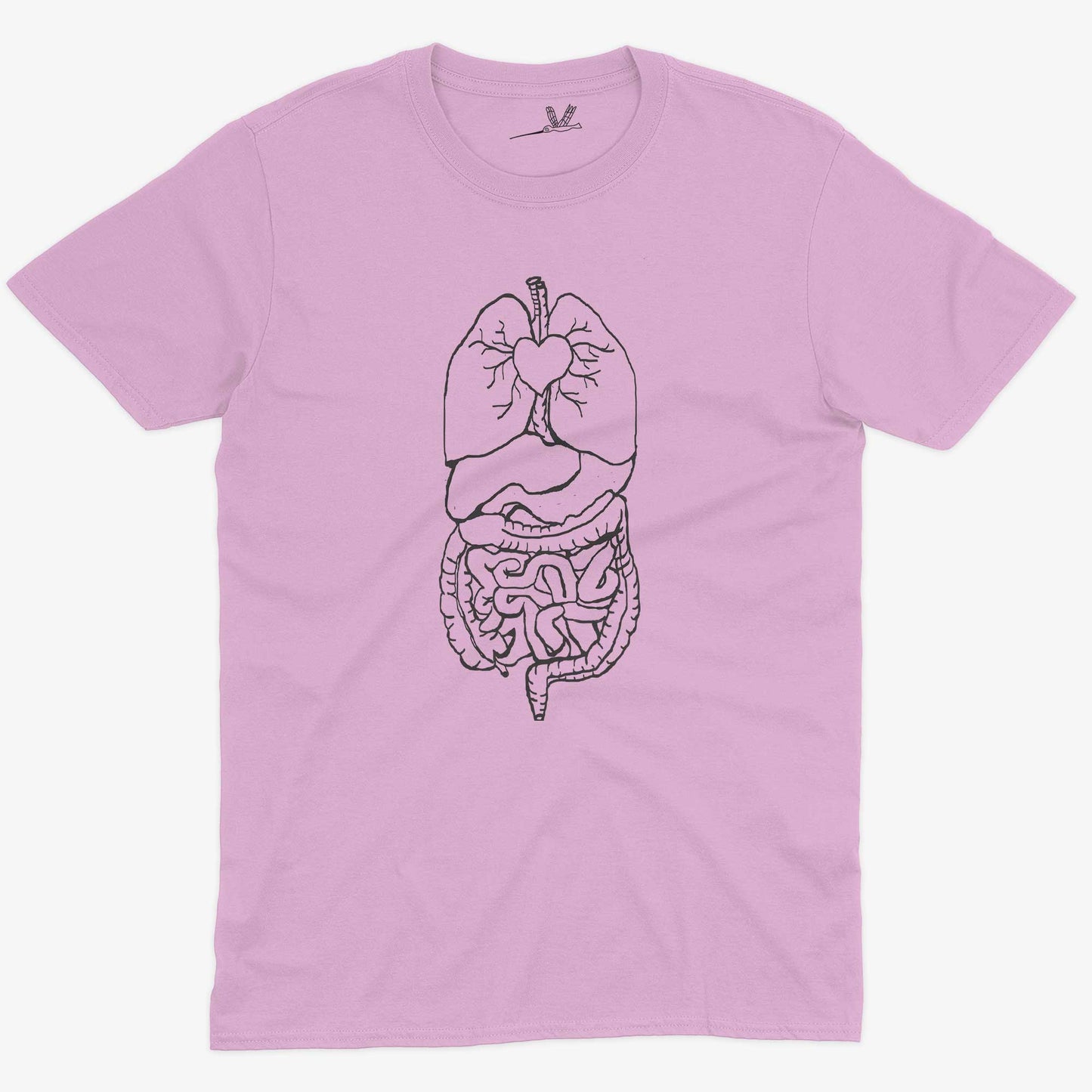 Digestive System Unisex Or Women's Cotton T-shirt-Pink-Unisex