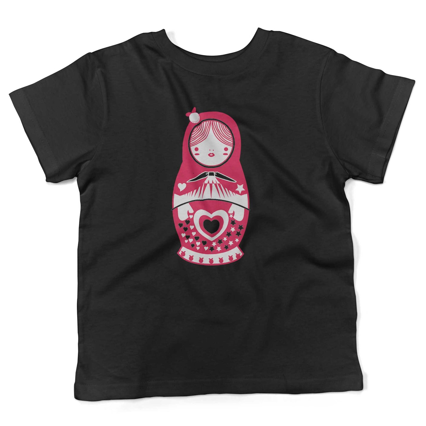 Russian Doll Toddler Shirt-Organic Black-2T