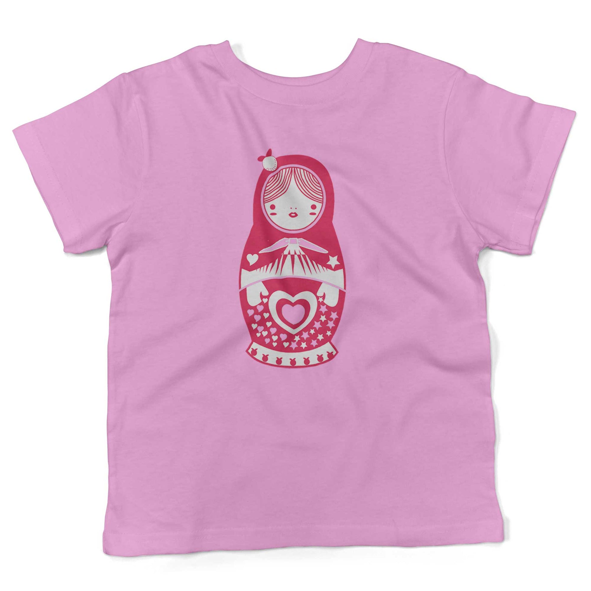 Russian Doll Toddler Shirt-Organic Pink-2T