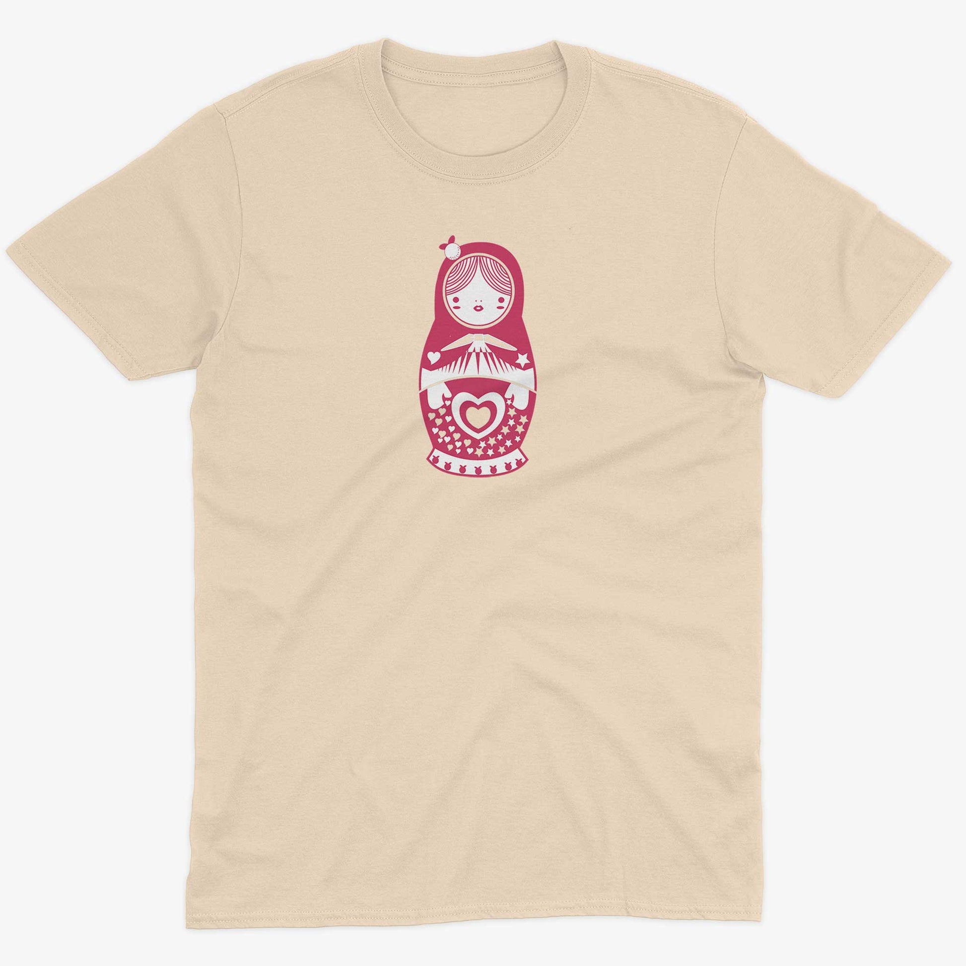 Russian Doll Unisex Or Women's Cotton T-shirt-Organic Natural-Unisex