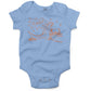 RAWR Dinosaur Infant Bodysuit or Raglan Tee-Organic Baby Blue-3-6 months