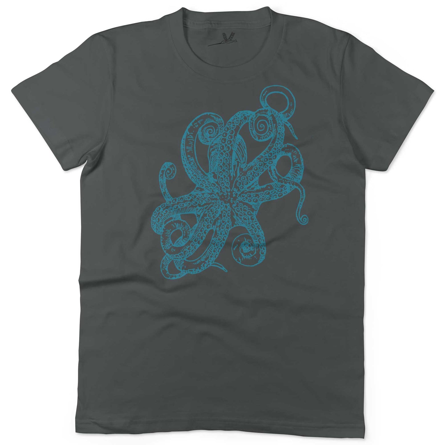 Octopus Underbelly Unisex Or Women's Cotton T-shirt-Asphalt-Woman