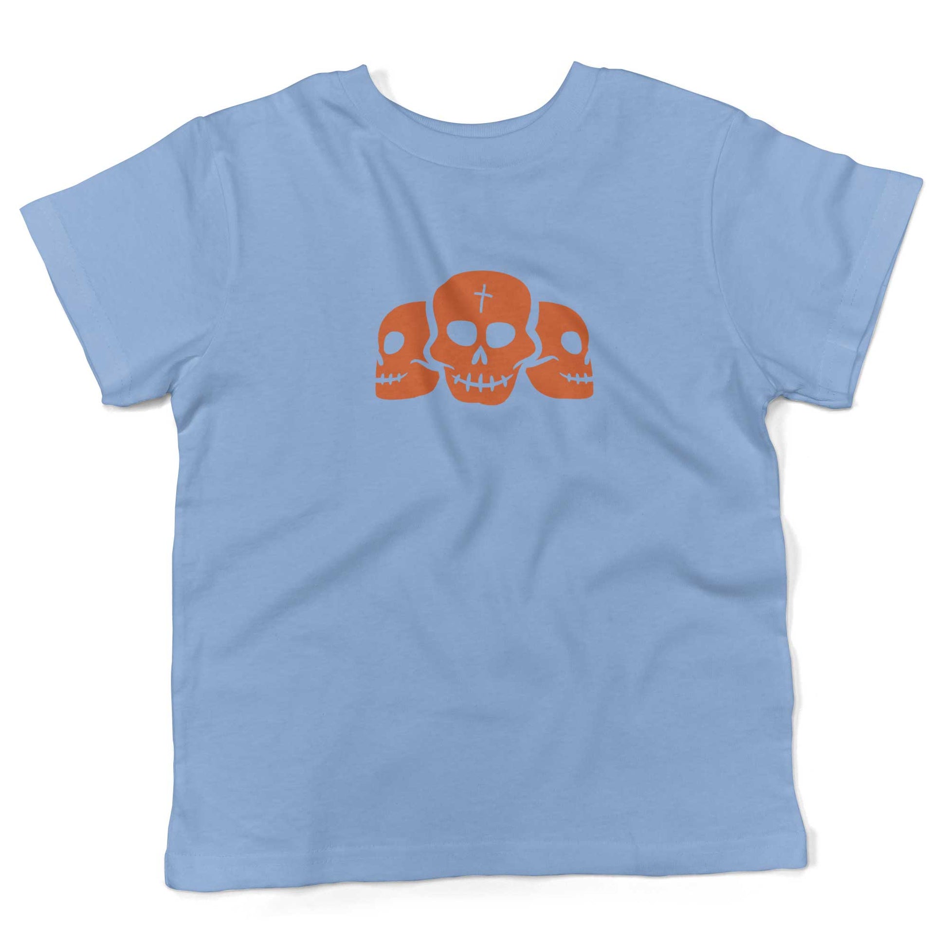 Day Of The Dead Skulls Toddler Shirt-Organic Baby Blue-2T