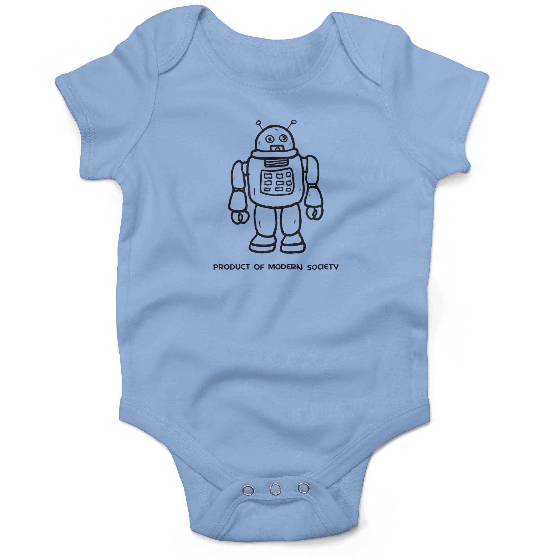 Product Of Modern Society Infant Bodysuit-Organic Baby Blue-3-6 months