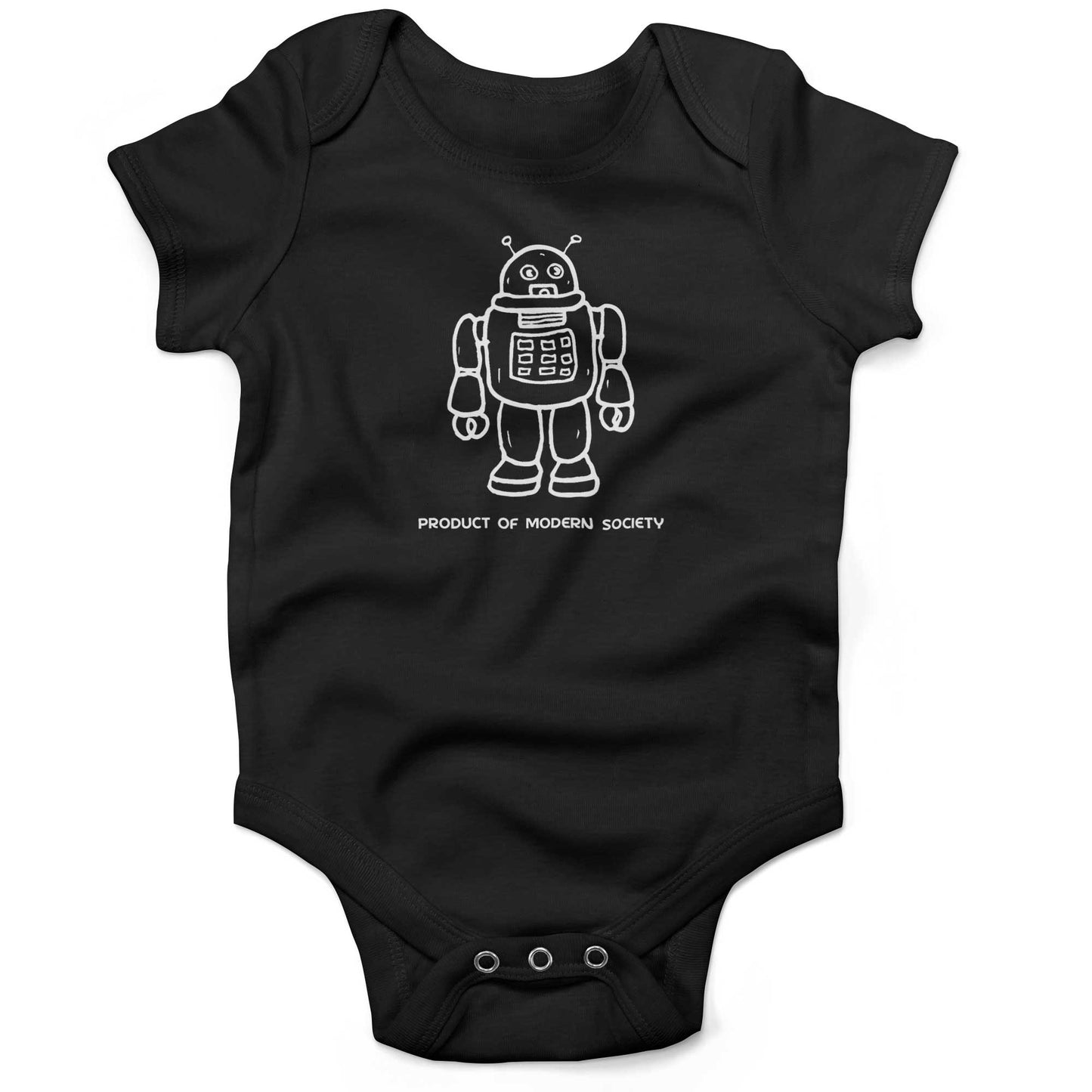 Product Of Modern Society Infant Bodysuit-Organic Black-3-6 months